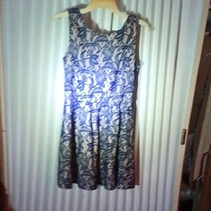 Heart Soul Blue and White Floral Mini Dress